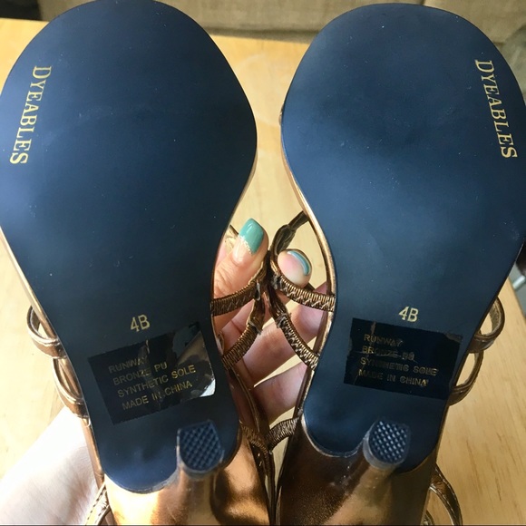 *Size 4* Bronze Strappy Sandals - Picture 4 of 6